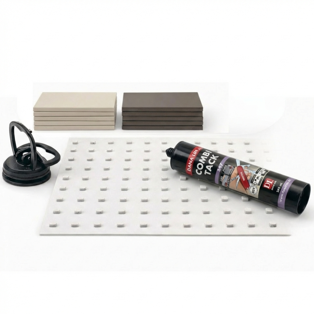Kit première pose 48 carreaux métro, 2 couleurs au choix, pose durable, accessoires inclus