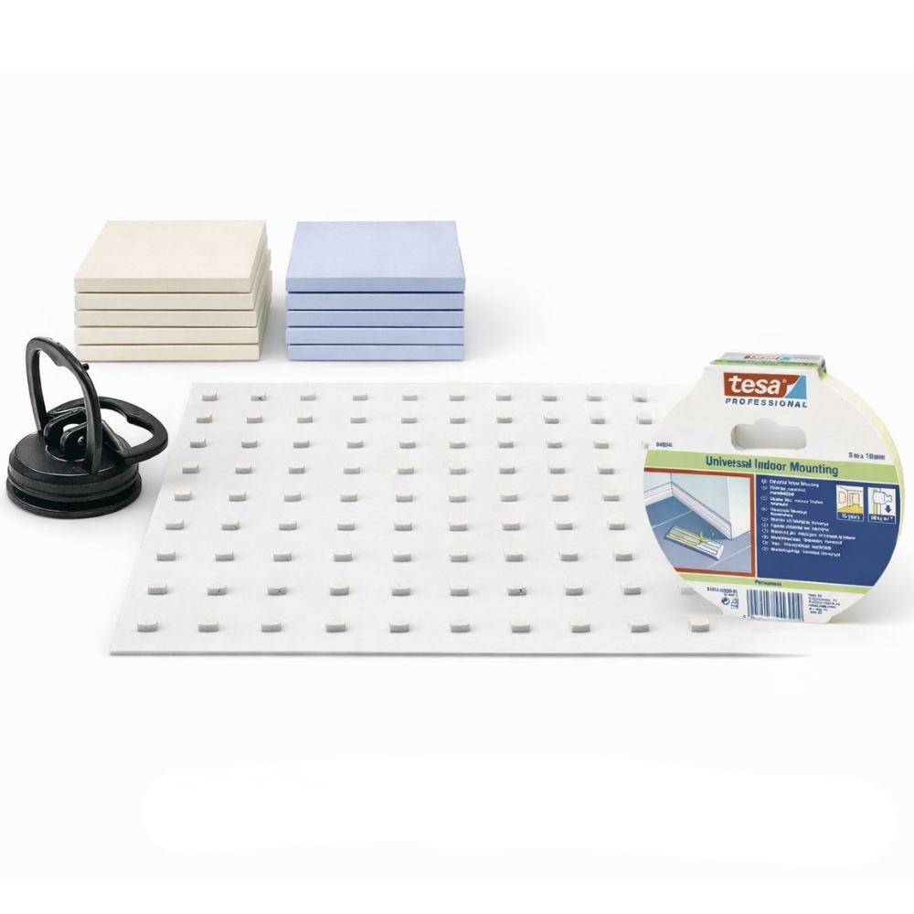 Kit première pose 40 carreaux 10x10, 2 couleurs au choix, réversible, accessoires inclus